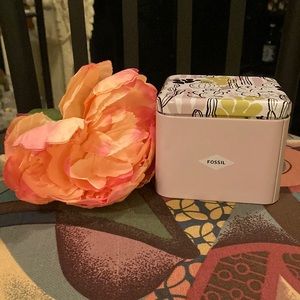 NWOT FOSSIL Metal Watch Box/Tin